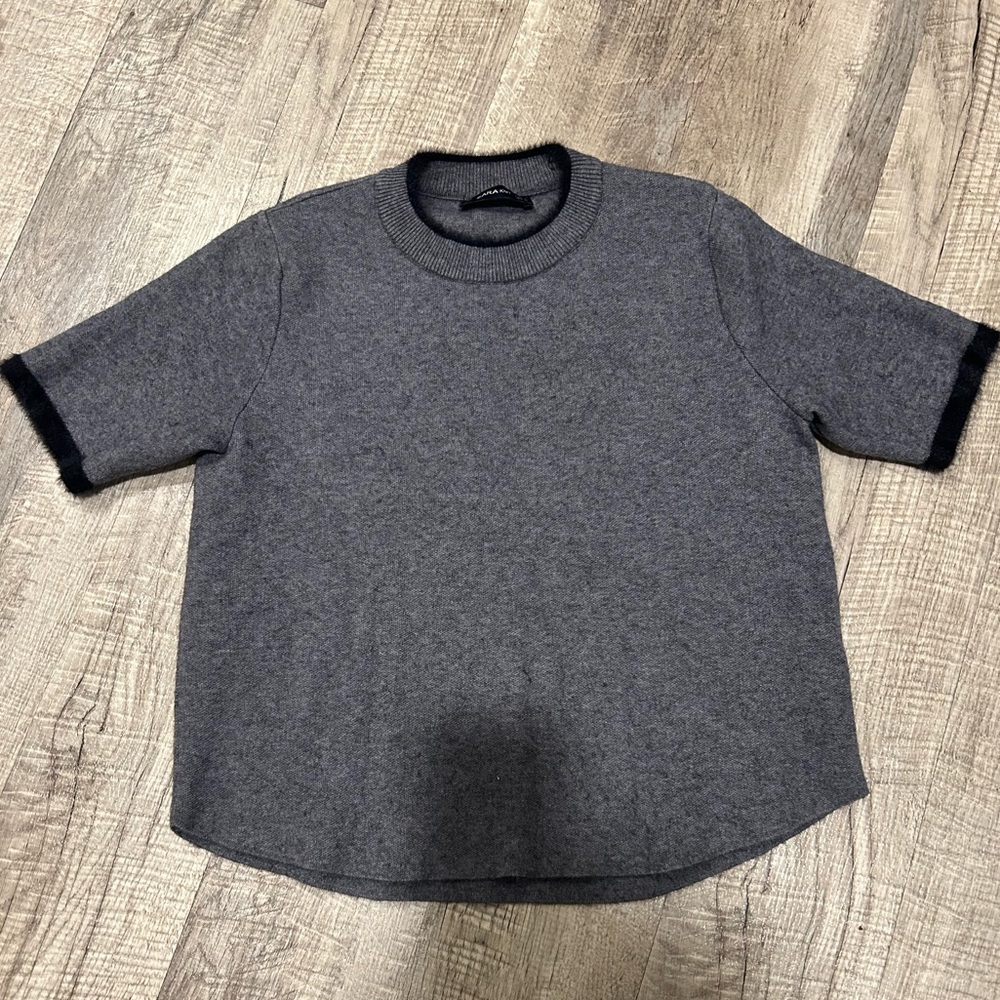 Zara Knit Sweater Short Sleeve Top